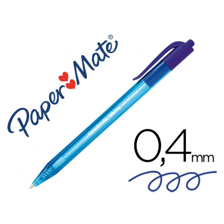 Boligrafo paper mate inkjoy 100 retractil punta media azul