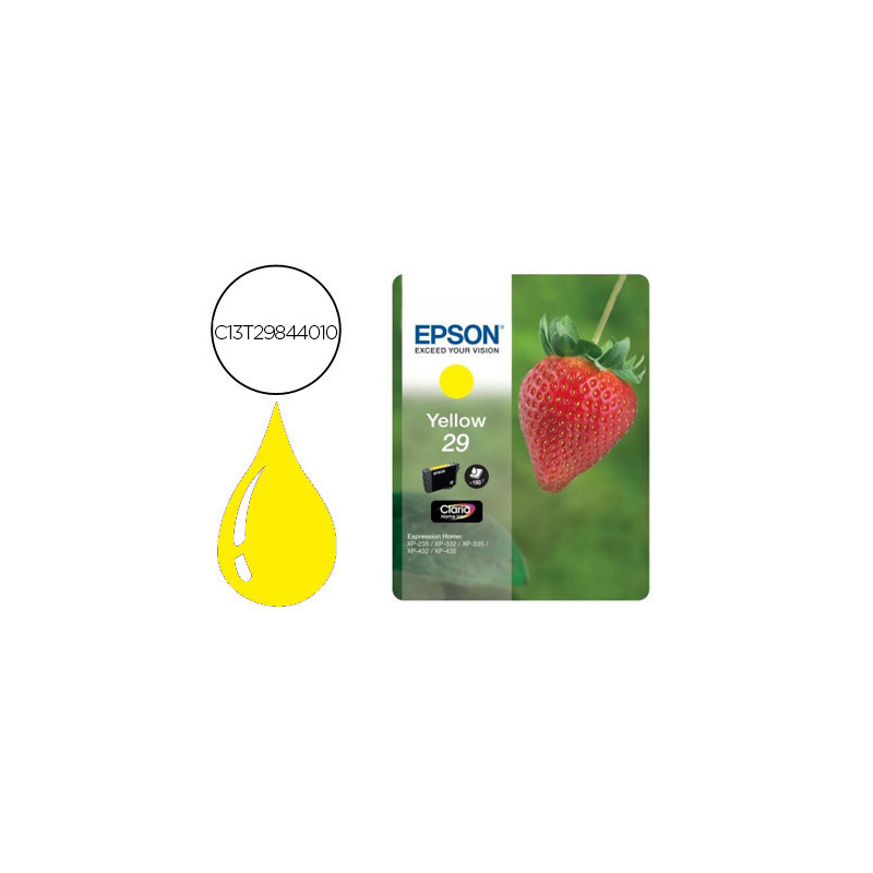 Ink-jet epson home 29 t2984 xp435/330/335/332/430/235/432 amarillo 175 pag