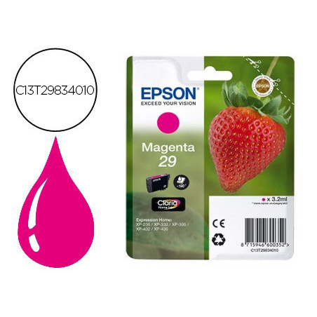 Ink-jet epson home 29 t2983 xp435/330/335/332/430/235/432 magenta 175 pag