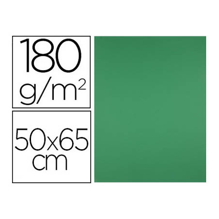 Cartulina liderpapel 50x65 cm 180g/m2 verde navidad paquete de 25