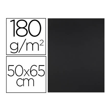 Cartulina liderpapel 50x65 cm 180g/m2 negro paquete de 25