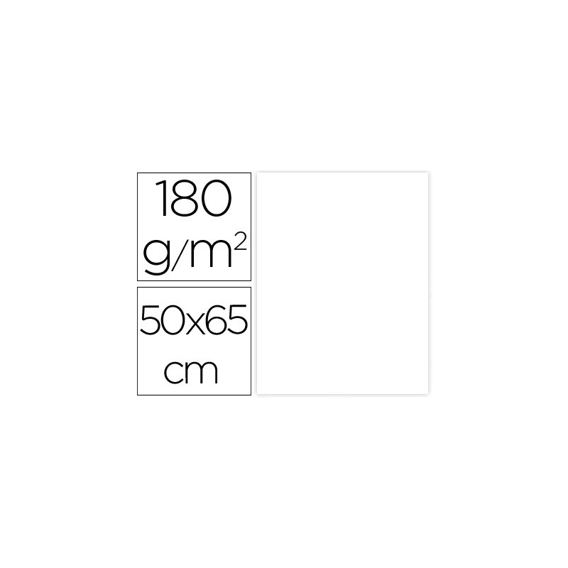 Cartulina liderpapel 50x65 cm 180g/m2 blanco paquete de 25 Cartulina liderpapel 50x65 cm 180g/m2 blanco paquete de 25