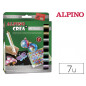 Rotulador alpino crea metalix caja de 7 colores surtidos
