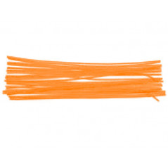 Varillas de chenilles unicolor naranja 50 cm x 0,6 mm blister de 15 unidades