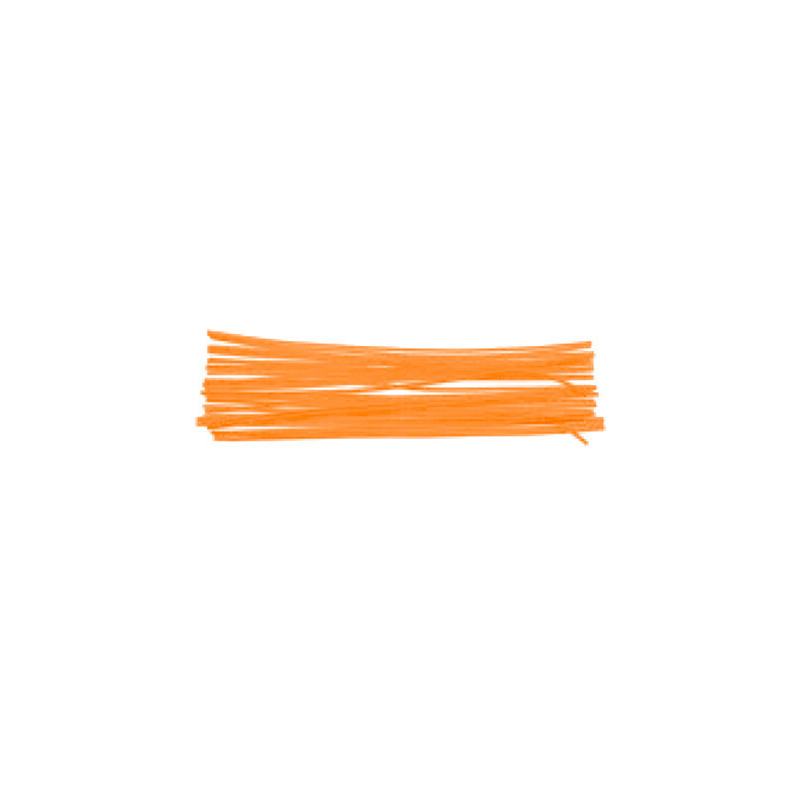Varillas de chenilles unicolor naranja 50 cm x 0,6 mm blister de 15 unidades