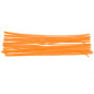 Varillas de chenilles unicolor naranja 50 cm x 0,6 mm blister de 15 unidades