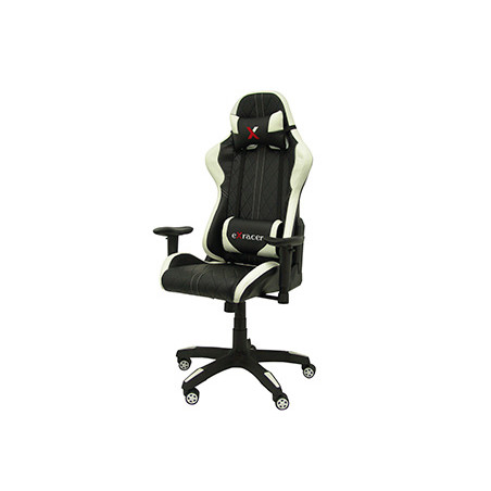 Silla q-connect gaming chair giratoria similpiel regulable en altura negra 1200+80x670x670 mm