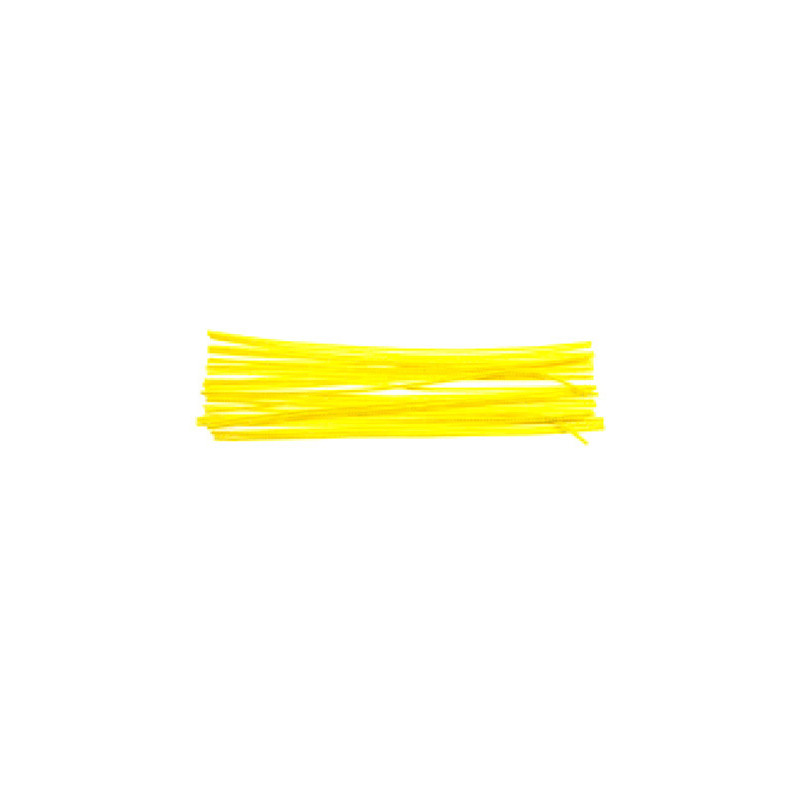 Varillas de chenilles unicolor amarillo 50 cm x 0,6 mm blister de 15 unidades