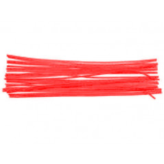Varillas de chenilles unicolor rojo 50 cm x 0,6 mm blister de 15 unidades