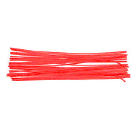 Varillas de chenilles unicolor rojo 50 cm x 0,6 mm blister de 15 unidades