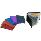 Portatarjetas de credito pvc base opaca capacidad 10 tarjetas expositor de 30 unidades colores surtidos