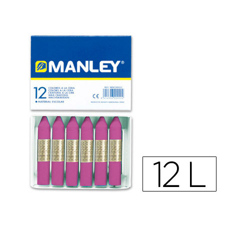 Lapices cera manley unicolor lila n.39 caja de 12 unidades