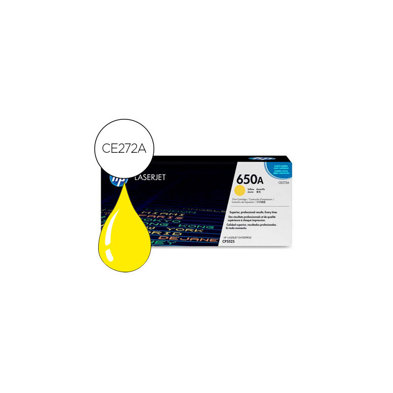 Toner hp 650a laserjet cp 5520 / 5525 amarillo 13.500 pag