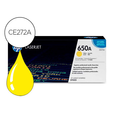 Toner hp 650a laserjet cp 5520 / 5525 amarillo 13.500 pag