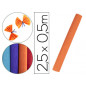 Papel crespon liderpapel rollo de 50 cm x 2,5 m 85g/m2 naranja Papel crespon liderpapel rollo de 50 cm x 2,5 m 85g/m2 naranja