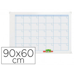 Planning magnetico nobo mensual rotulable marco metalico 90x60 cm