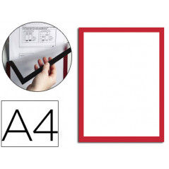 Marco porta anuncios durable magnetico din a4 dorso adhesivo removible para informacion de seguridad
