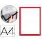 Marco porta anuncios durable magnetico din a4 dorso adhesivo removible para informacion de seguridad pack 5 unidades