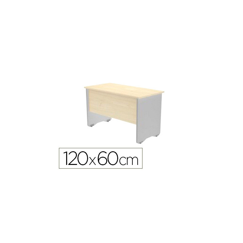Mesa oficina rocada serie work 120x60 cm acabado an04 gris/blanco