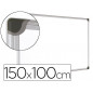 Pizarra blanca bi-office magnetica maya w ceramica vitrificada marco de aluminio 150 x 100 cm con bandeja para