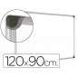 Pizarra blanca bi-office magnetica maya w ceramica vitrificada marco de aluminio 120 x 90 cm con bandeja para
