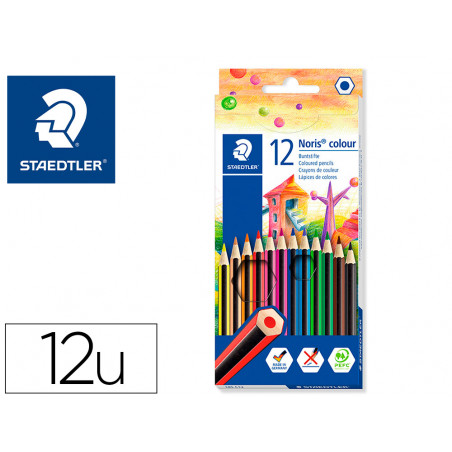 Lapices de colores staedtler wopex ecologico 12 colores en caja de carton
