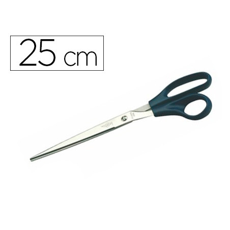 Tijera oficina faibo acero inoxidable 25 cm empuñadura ergonomica en blister