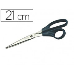 Tijera oficina faibo acero inoxidable 21 cm empuñadura ergonomica en blister