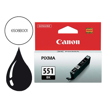 Ink-jet canon 551 pixma mg5450 / ip7250 / mg6350 negro 7 ml