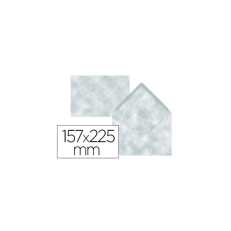 Sobre liderpapel c5-ea5 azul pergamino 157x225 mm 80 g/m pack de 9 unidades