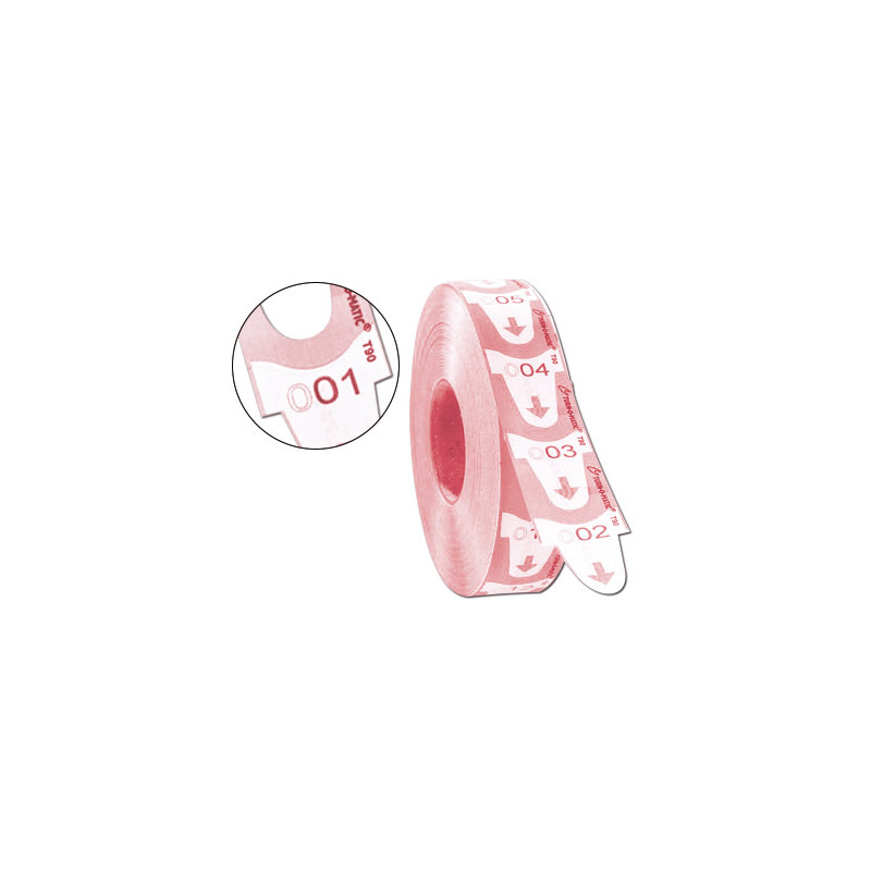 Tickets turnomatic 31x67 mm color rosa rollo 4000 tickets