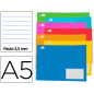 Libreta liderpapel smart a5 apaisada 32h 60gr pauta 2,5 mm con margen