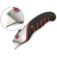 Cuter q-connect sx1500 metalico ancho negro y rojo con mango de plastico
