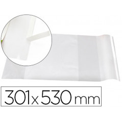Forralibro liderpapel nº30 con solapa ajustable adhesivo 301 x 530 mm