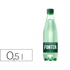 Agua mineral natural con gas fonter botella de 500ml