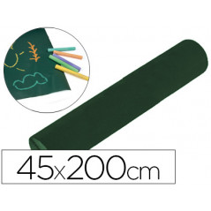 Pizarra liderpapel rollo adhesivo 45x200 cm para tiza color verde o negro