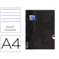 Libreta escolar oxford openflex tapa flexible optik paper 48 hojas din a4 rayado horizontal color negro