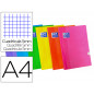 Libreta escolar oxford 48 h din a4 cuadro 5 mm colores surtidos