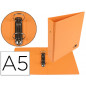 Carpeta de 2 anillas 40 mm redondas liderpapel a5 carton forrado pvc rojo