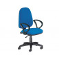 Silla rocada con brazos color azul diametro base 610 mm respaldo de 490 mm x 420 mm