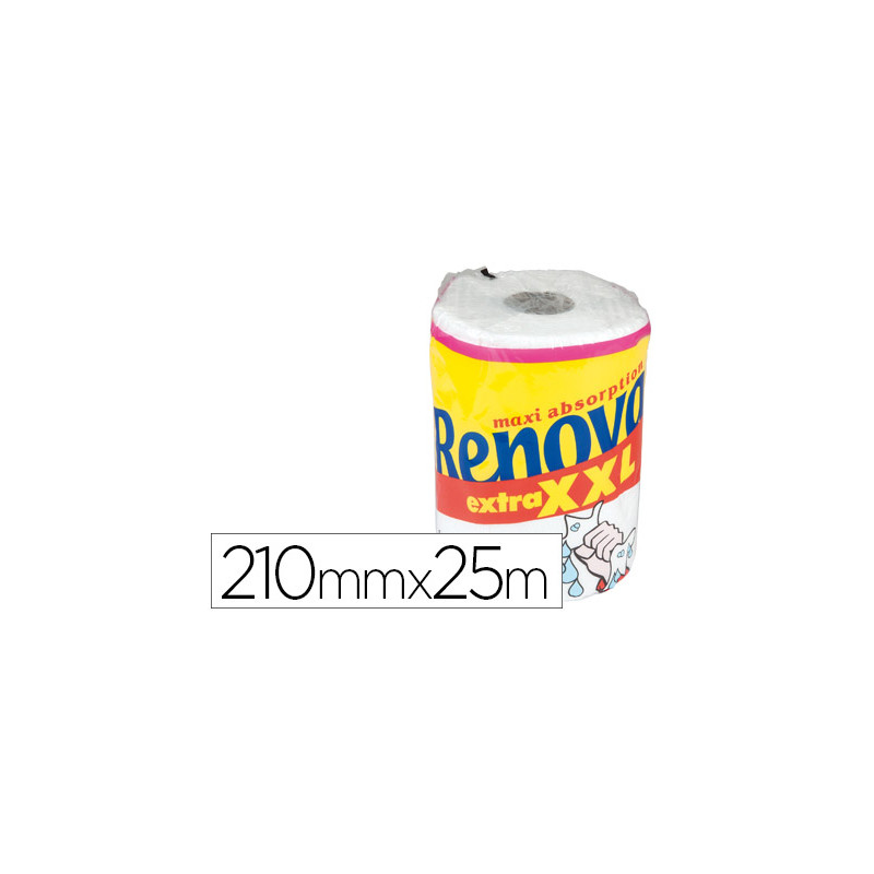Papel de cocina renova xxl maxi ultra absorbente 2 capas 28,8 mt