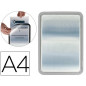 Marco porta anuncios djois magneto din a4 dorso adhesivo removible color gris pack de 2 unidades