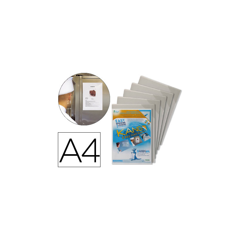 Funda de presentacion djois magnetica rigida y anti reflejo din a4 pack de 5 unidades