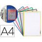 Funda para colgar djois din a4 anilla metalica ideal para pizarras de corcho pack de 5 unidades colores surtidos