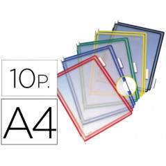 Funda para portacatalogo tarifold din a4 colores surtidos pack de 10 unidades