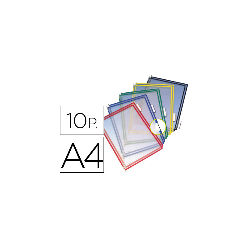 Funda para portacatalogo djois din a4 colores surtidos pack de 10 unidades