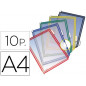 Funda para portacatalogo djois din a4 colores surtidos pack de 10 unidades