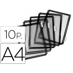 Funda para portacatalogo tarifold din a4 color negro pack de 10 unidades