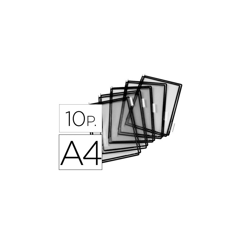 Funda para portacatalogo djois din a4 color negro pack de 10 unidades