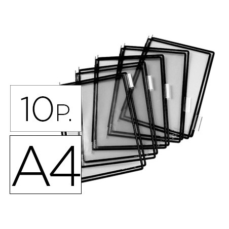 Funda para portacatalogo tarifold din a4 color negro pack de 10 unidades